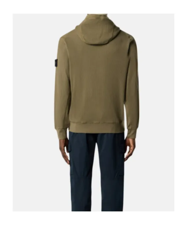 Stone Island Logo Patch Zip-Up Hoodie