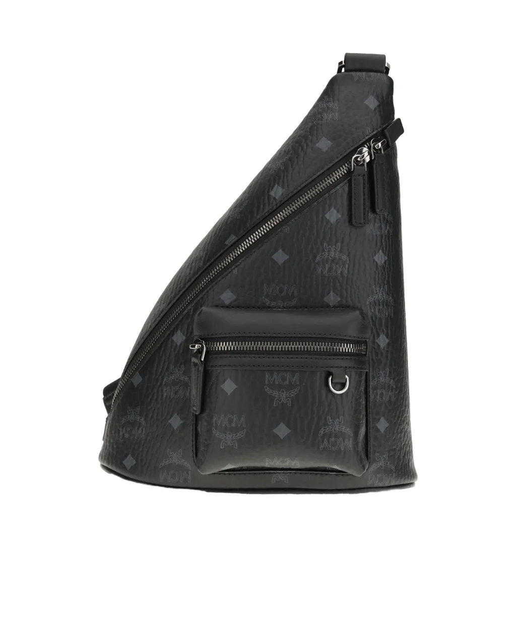 Mcm Aren Sling Zip-Up Backpack