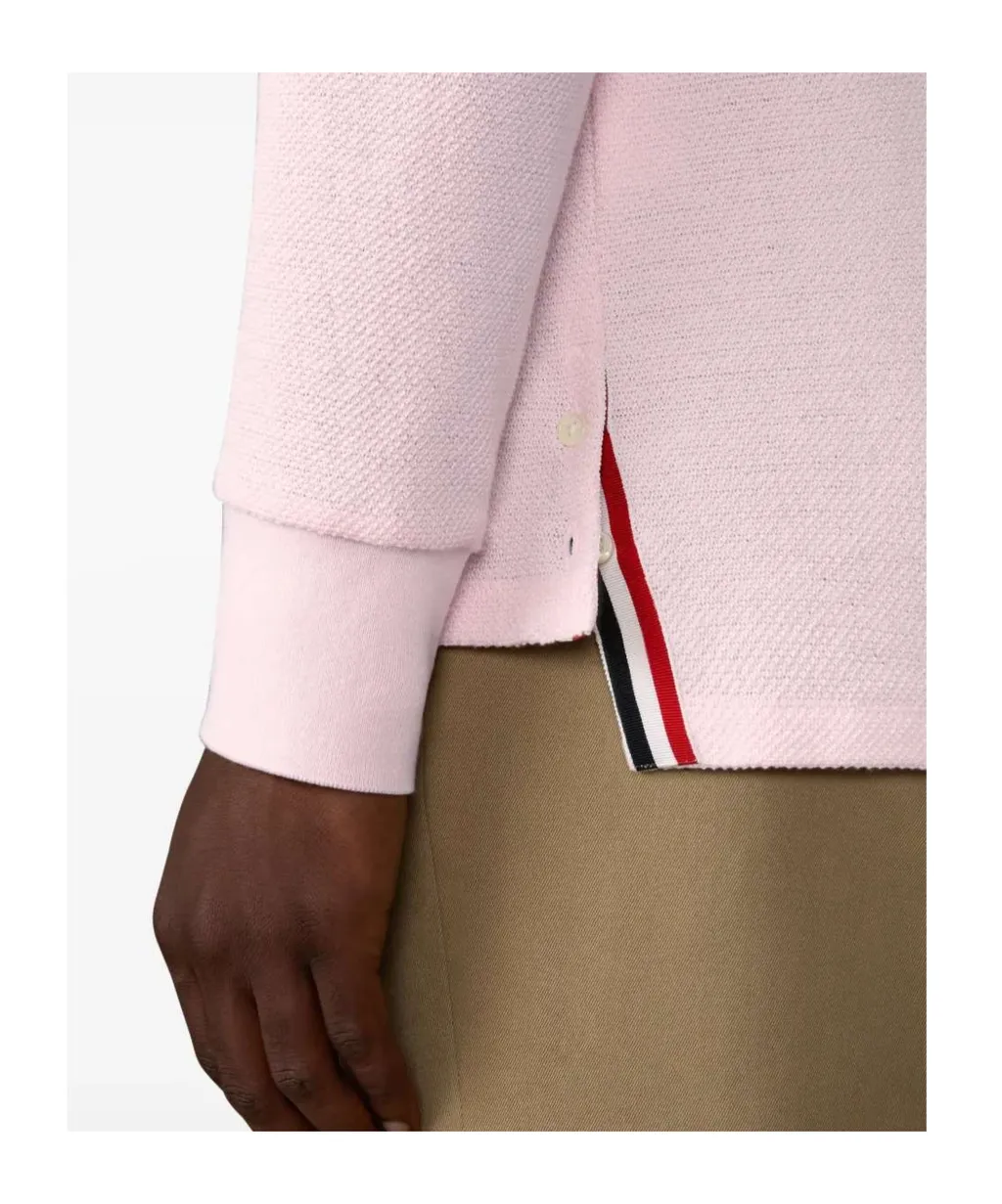 Thom Browne 4-Bar Long-Sleeved Polo Shirt
