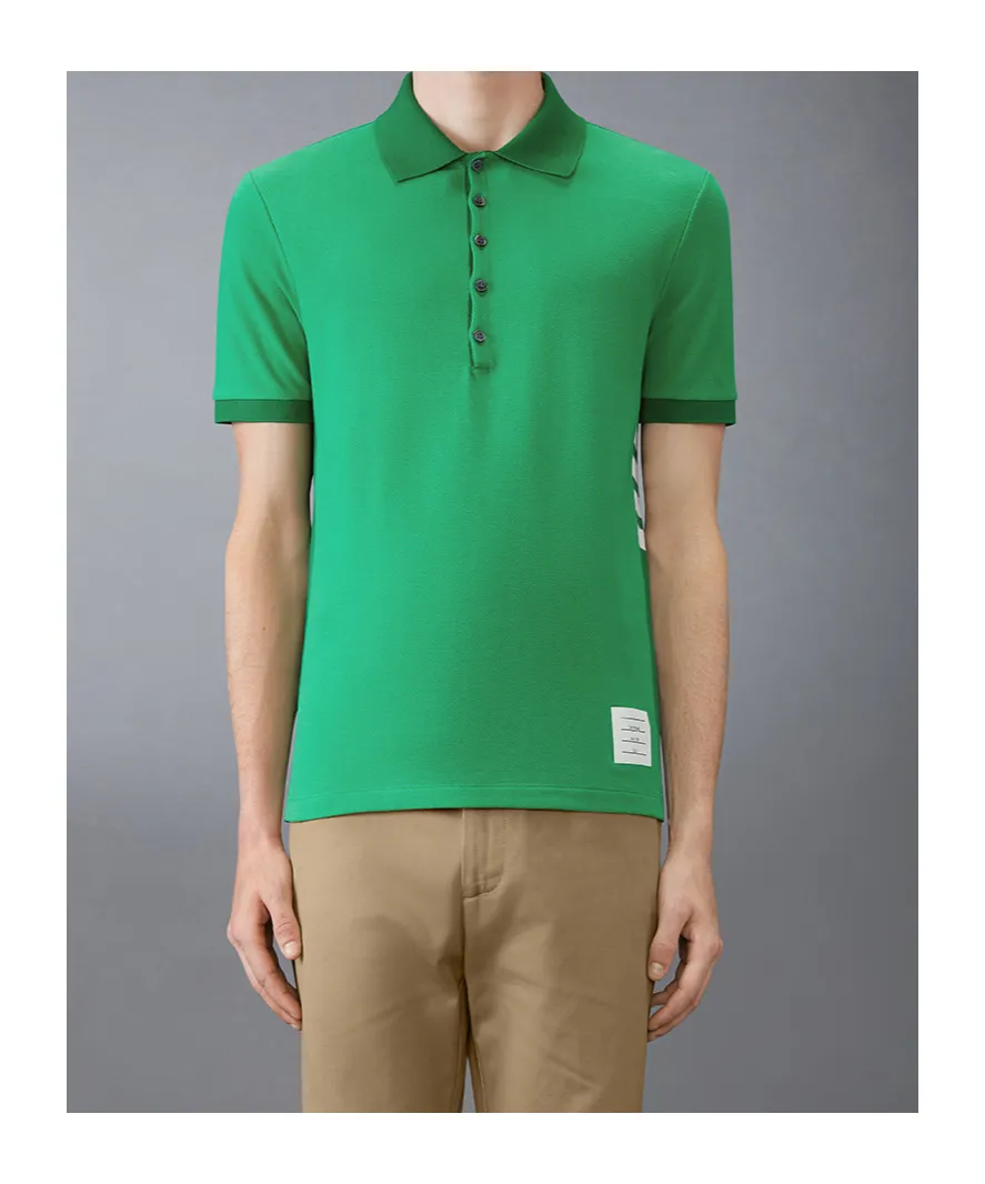 4-Bar Cotton Polo Shirt