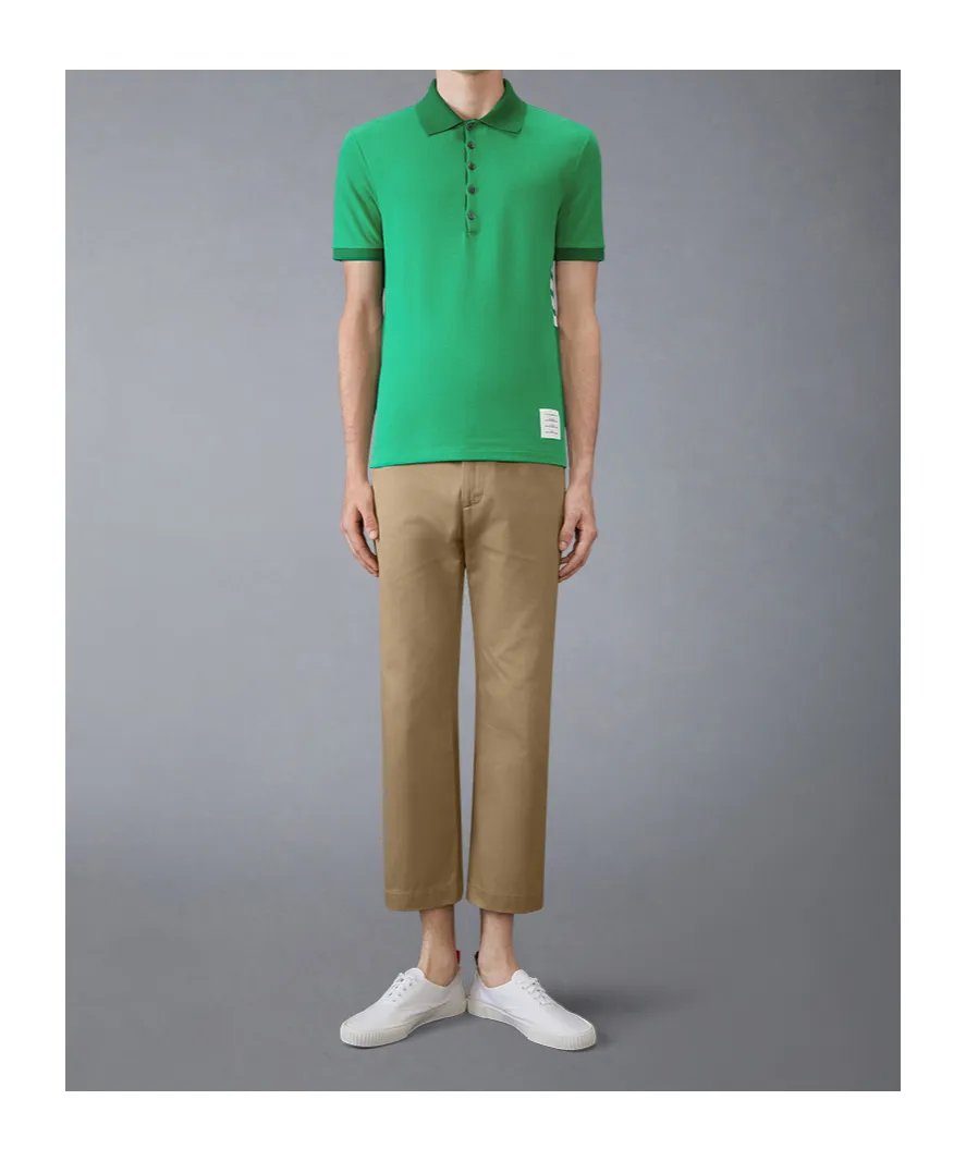 4-Bar Cotton Polo Shirt
