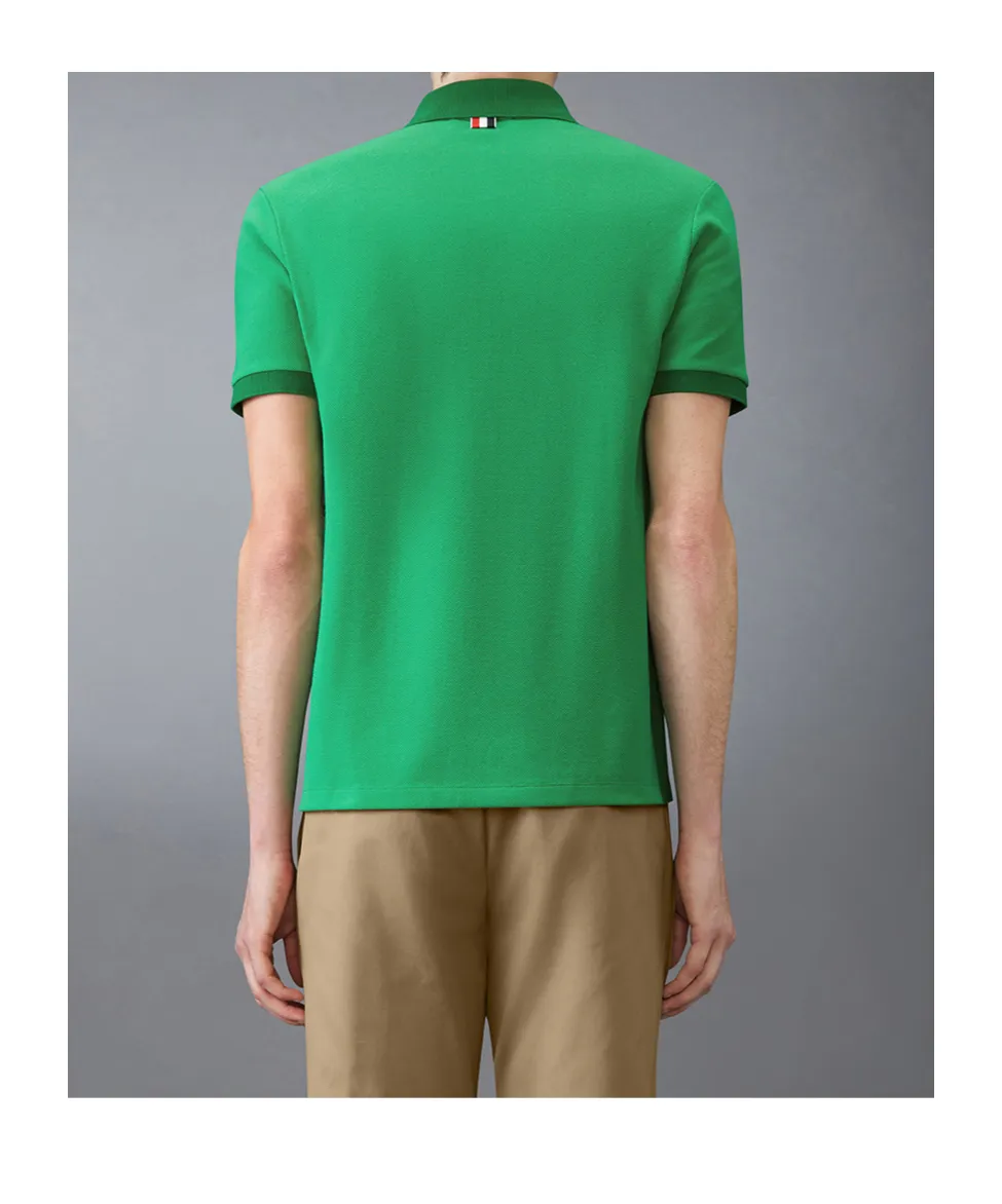 4-Bar Cotton Polo Shirt