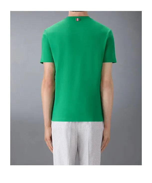 4-Bar Stripe Cotton T-Shirt
