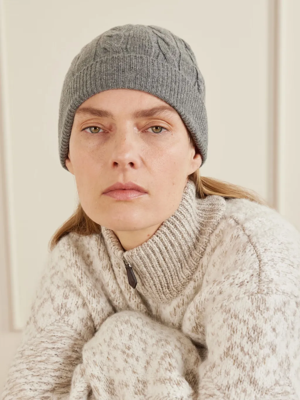 Cedar Cable Knit Cashmere Hat