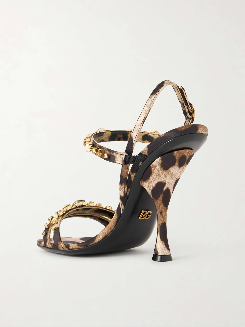 Leopard Print High-Heeled Sandals