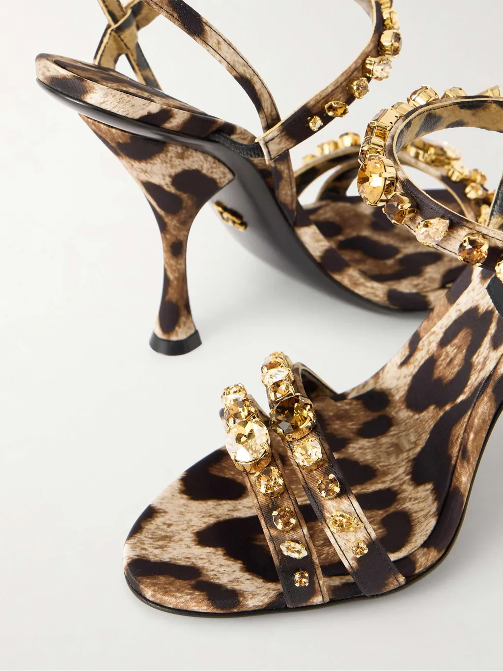 Leopard Print High-Heeled Sandals