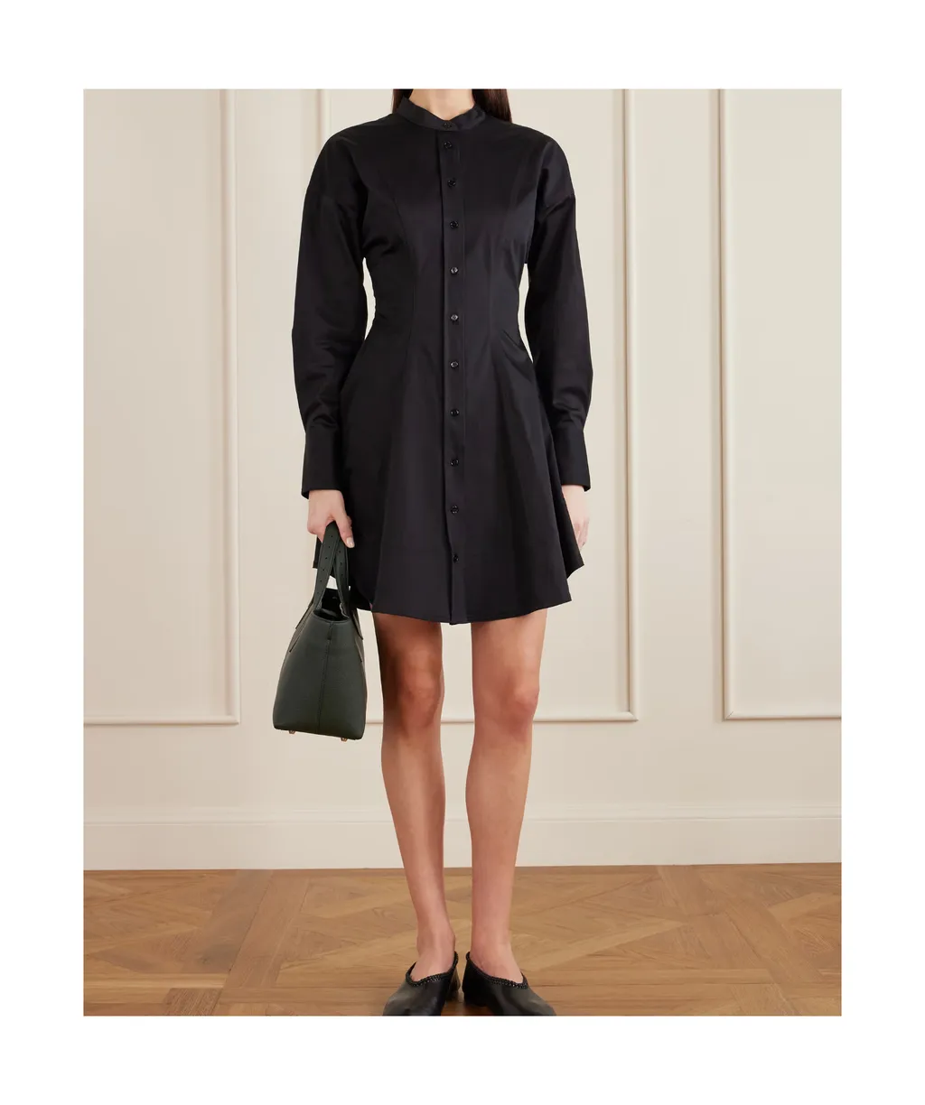 Button Mini Shirt Dress