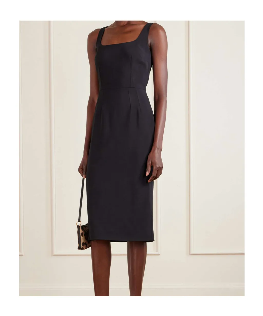 Dolce & Gabbana Square Neck Sleeveless Midi Dress