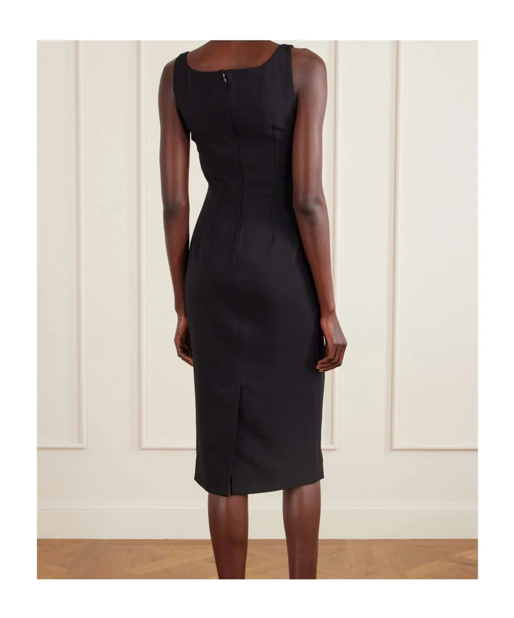 Dolce & Gabbana Square Neck Sleeveless Midi Dress