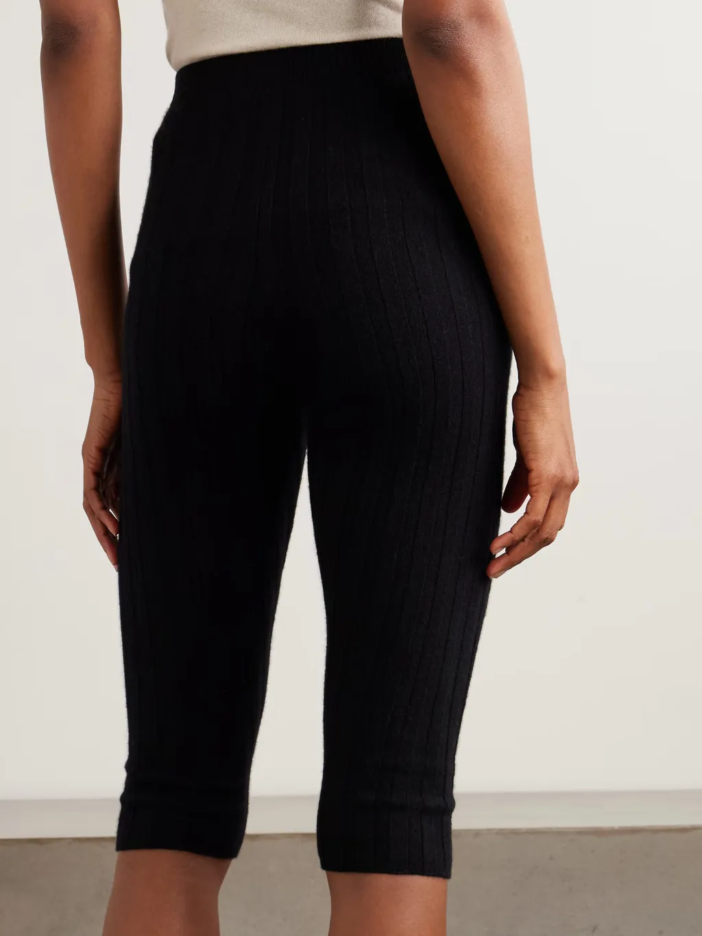 Diana Ribbed Cashmere Cropped Leggings