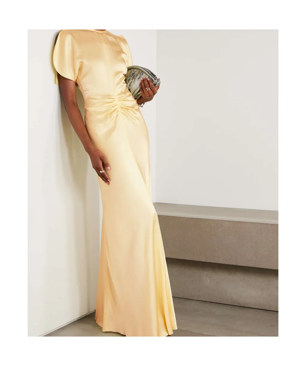 Bella Satin-Crepe Gown