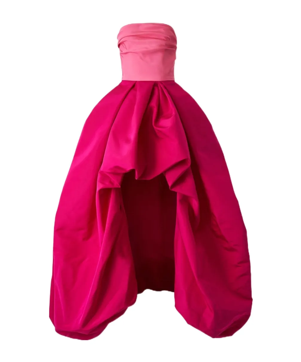 Strapless High-Low Gown