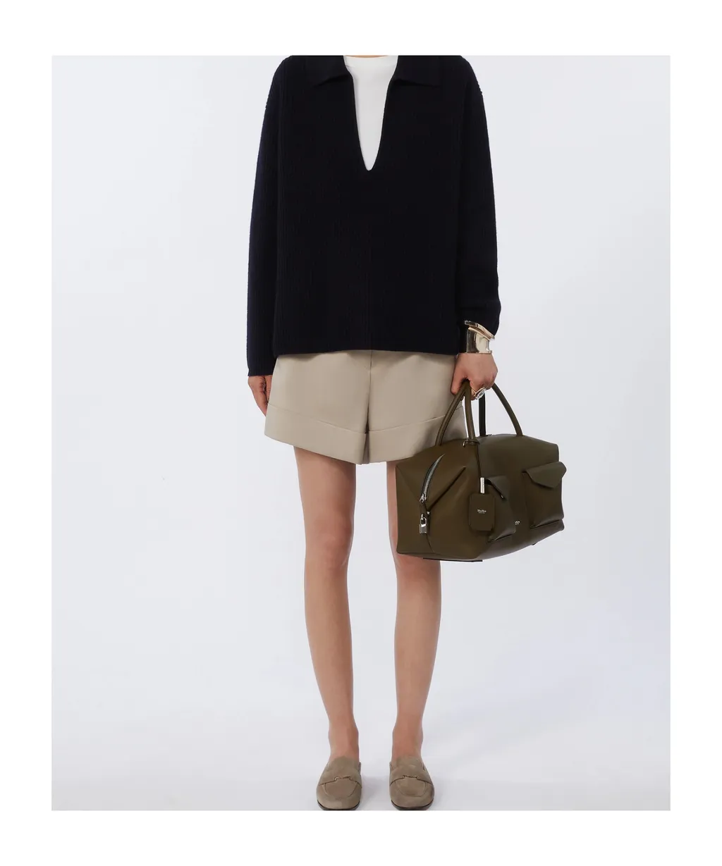 Large Shoulder Bag With Pockets