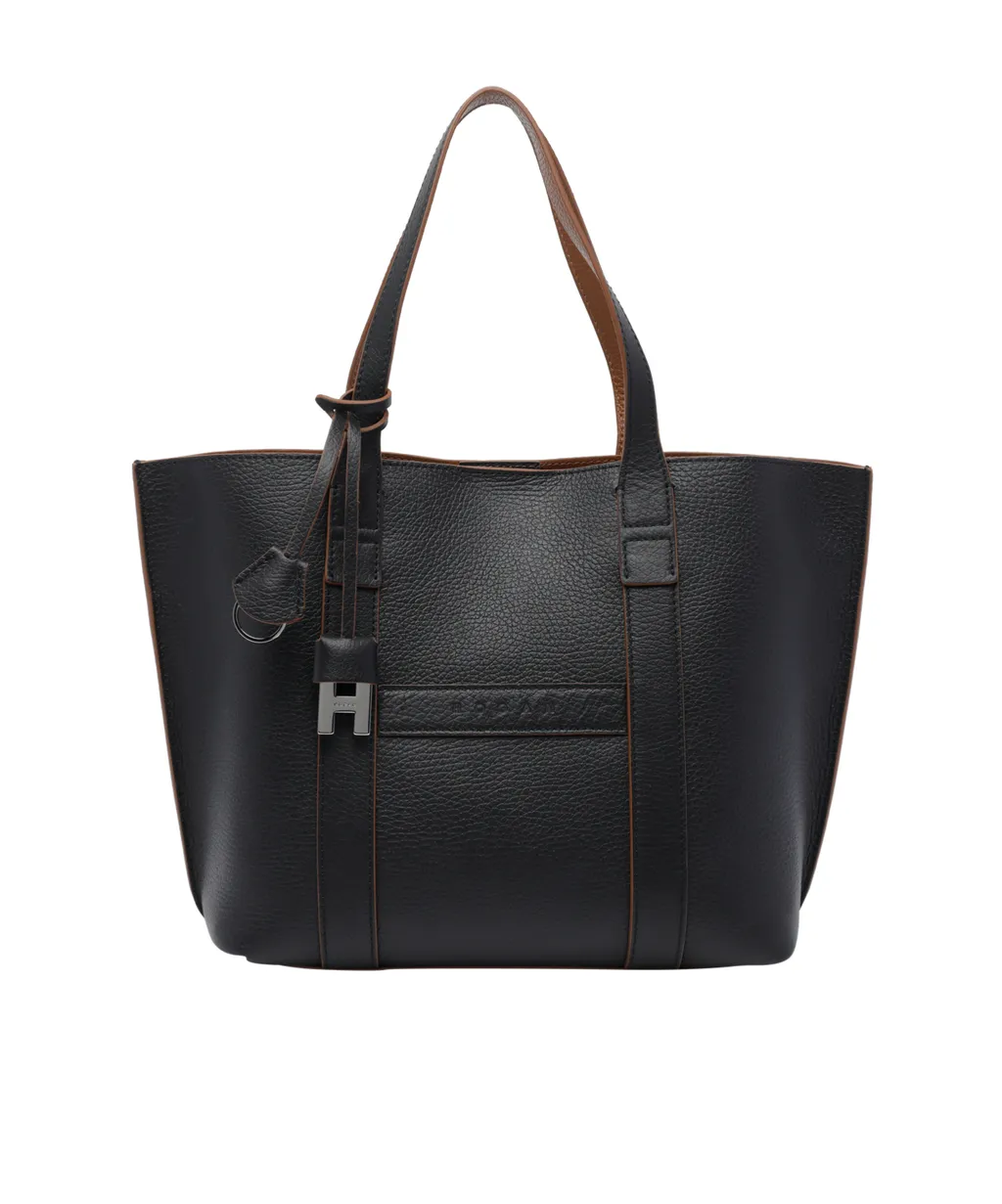 Hogan Logo Embossed Top Handle Bag