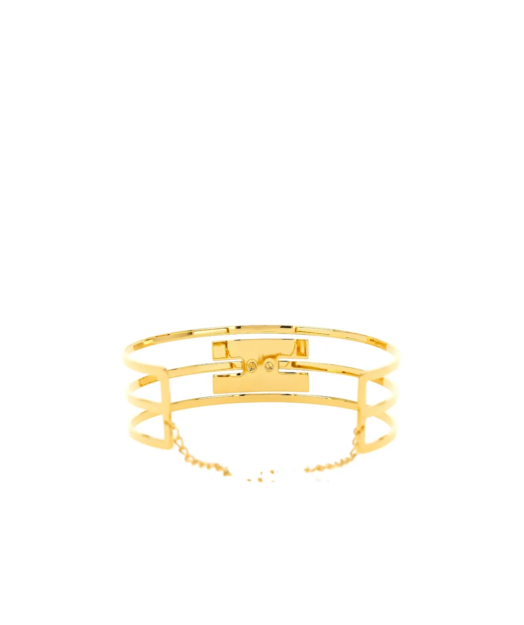 Elisabetta Franchi Band Design Chained Necklace