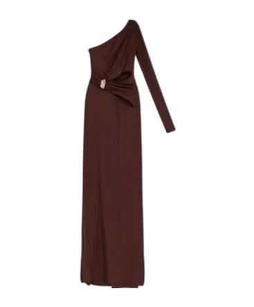 Elisabetta Franchi Cut-Out One-Shoulder Red Carpet Dress
