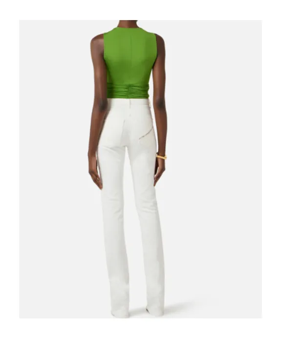Elisabetta Franchi Pleated Sleeveless Top
