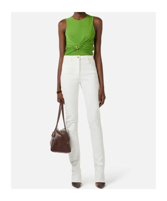 Elisabetta Franchi Pleated Sleeveless Top