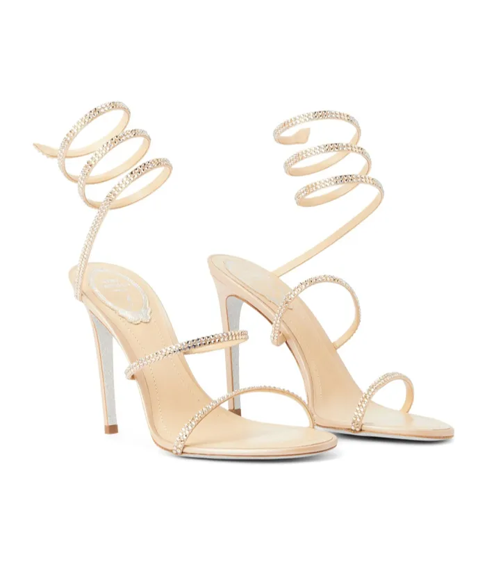 Round-Toed High-Heeled Sandals