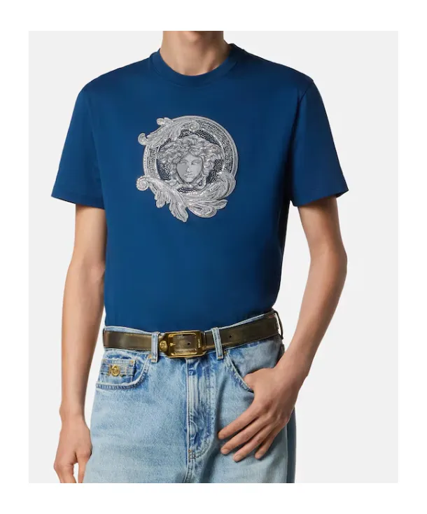 Versace Medusa Embellished T-Shirt