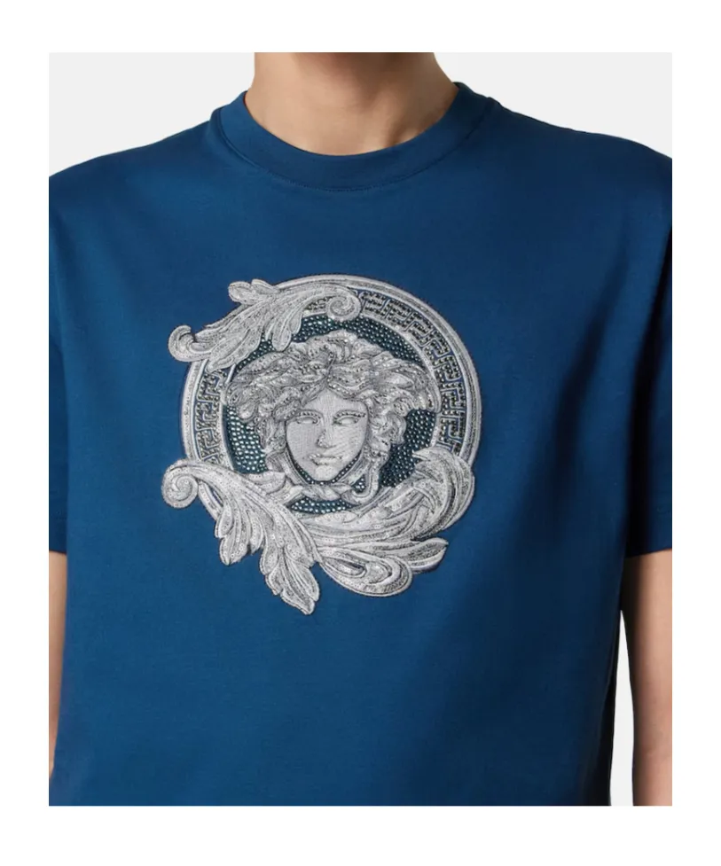 Versace Medusa Embellished T-Shirt