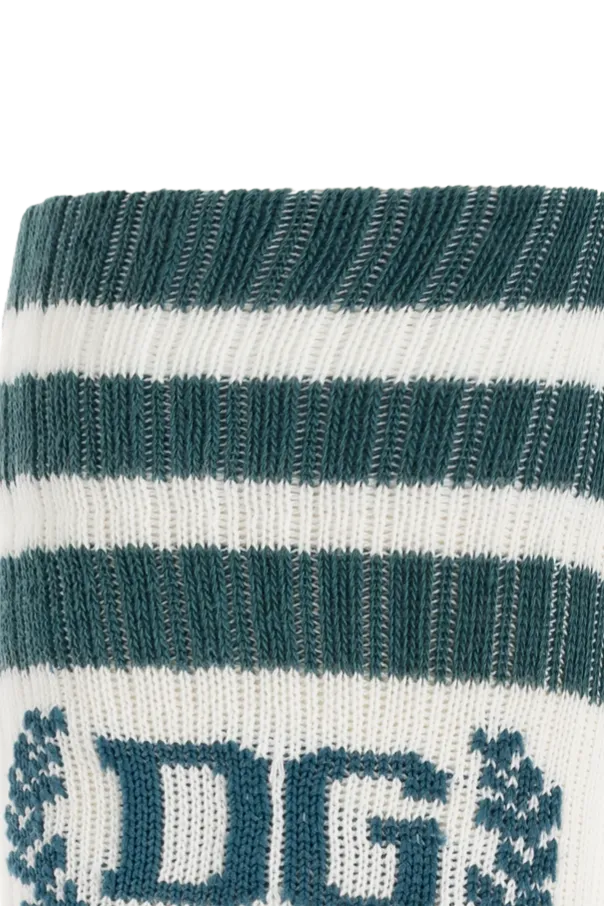 Dolce & Gabbana Logo Stripe Socks