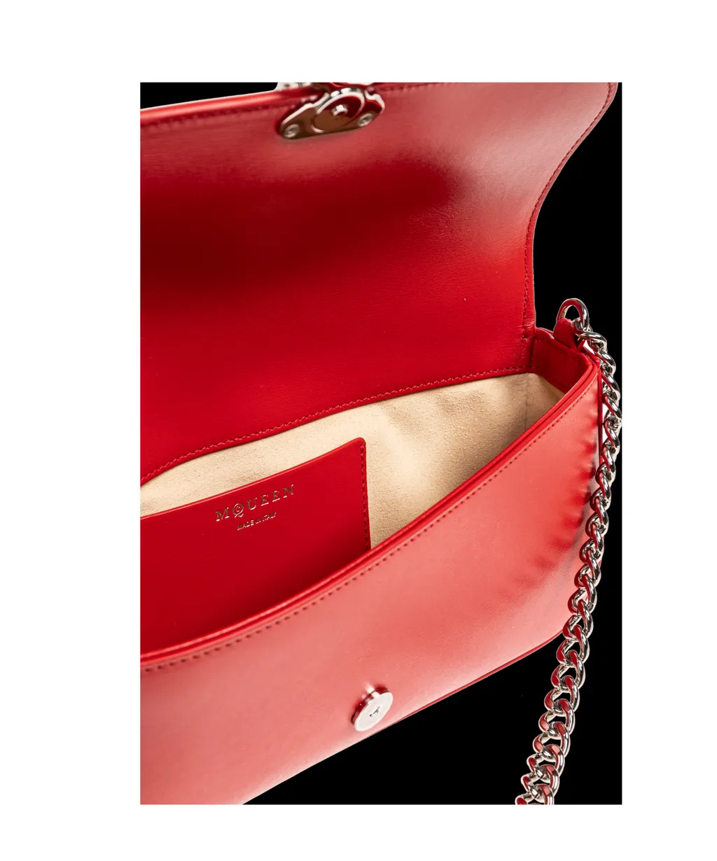 Alexander Mcqueen Skull Flower Chain Clutch Bag