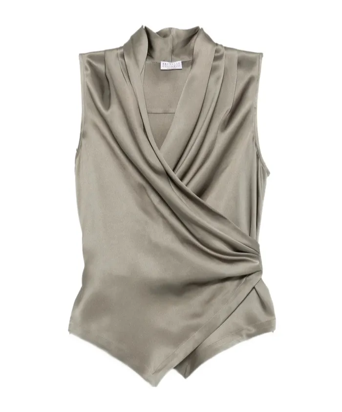 Draped Sleeveless Top