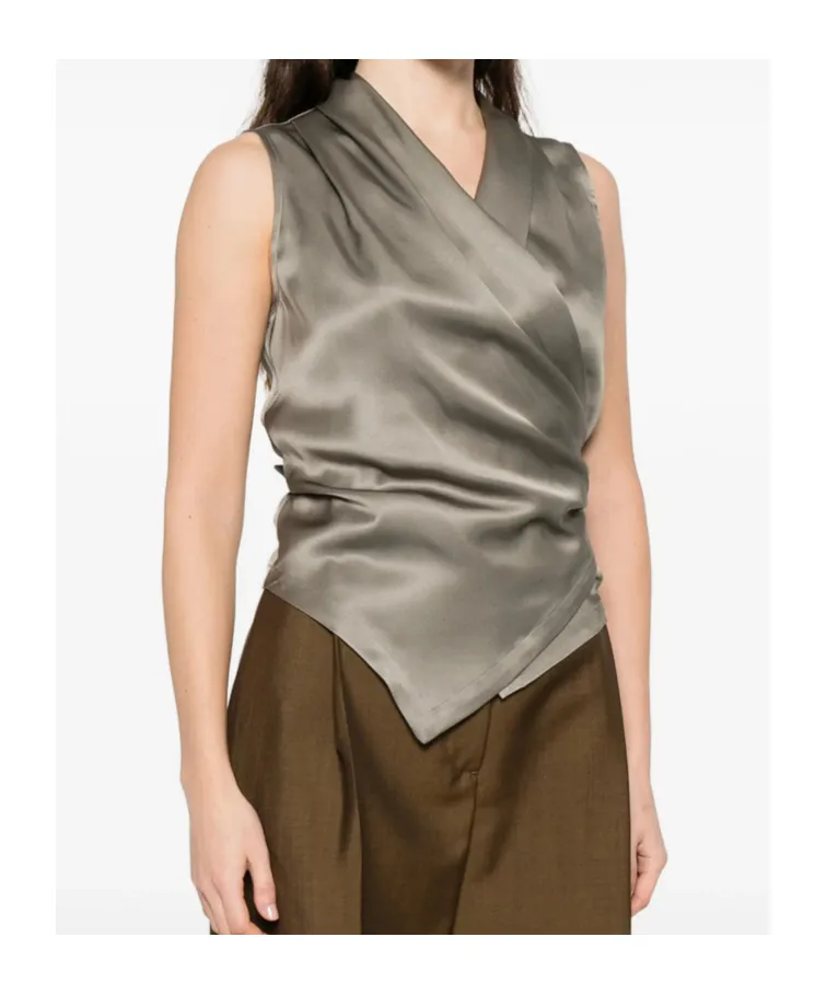 Draped Sleeveless Top