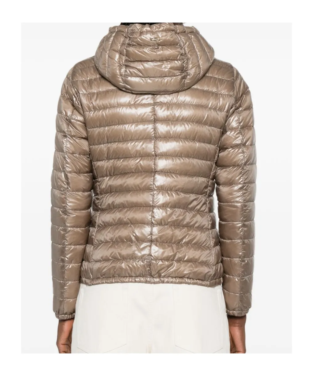 Hooded Zip-Up Quilted Cotton Coat