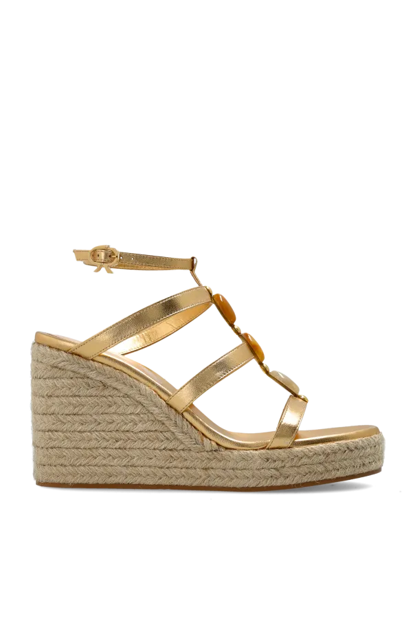Gianvito Rossi	Metallic Effect Wedge Sandals