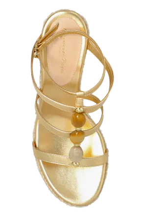 Gianvito Rossi	Metallic Effect Wedge Sandals