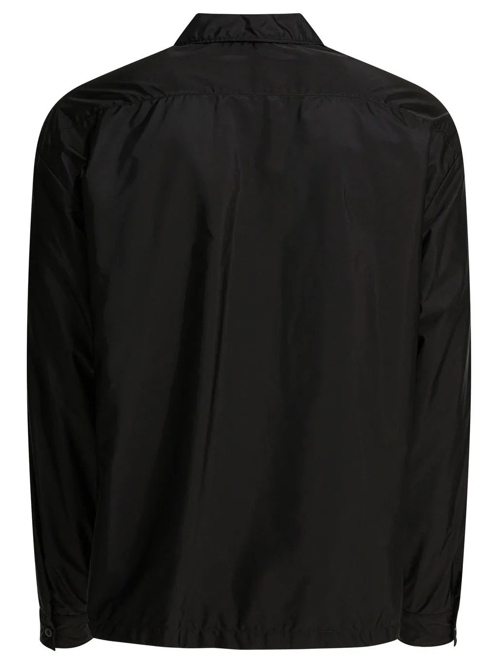 Prada Triangle-Logo Zipped Shirt