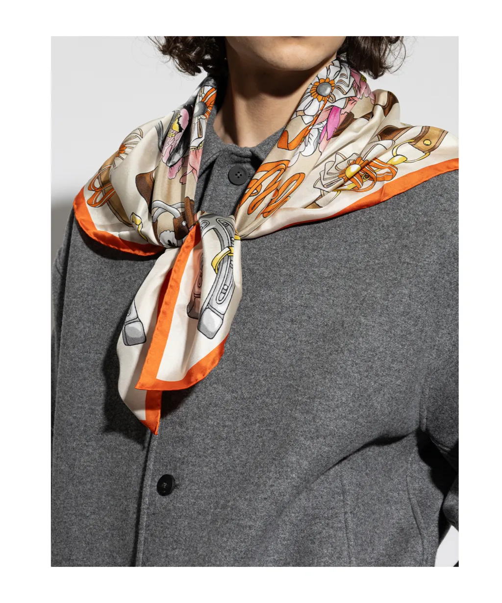 Moschino Floral Printed Scarf