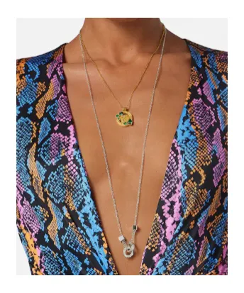 Versace Greca Double-Chain Necklace