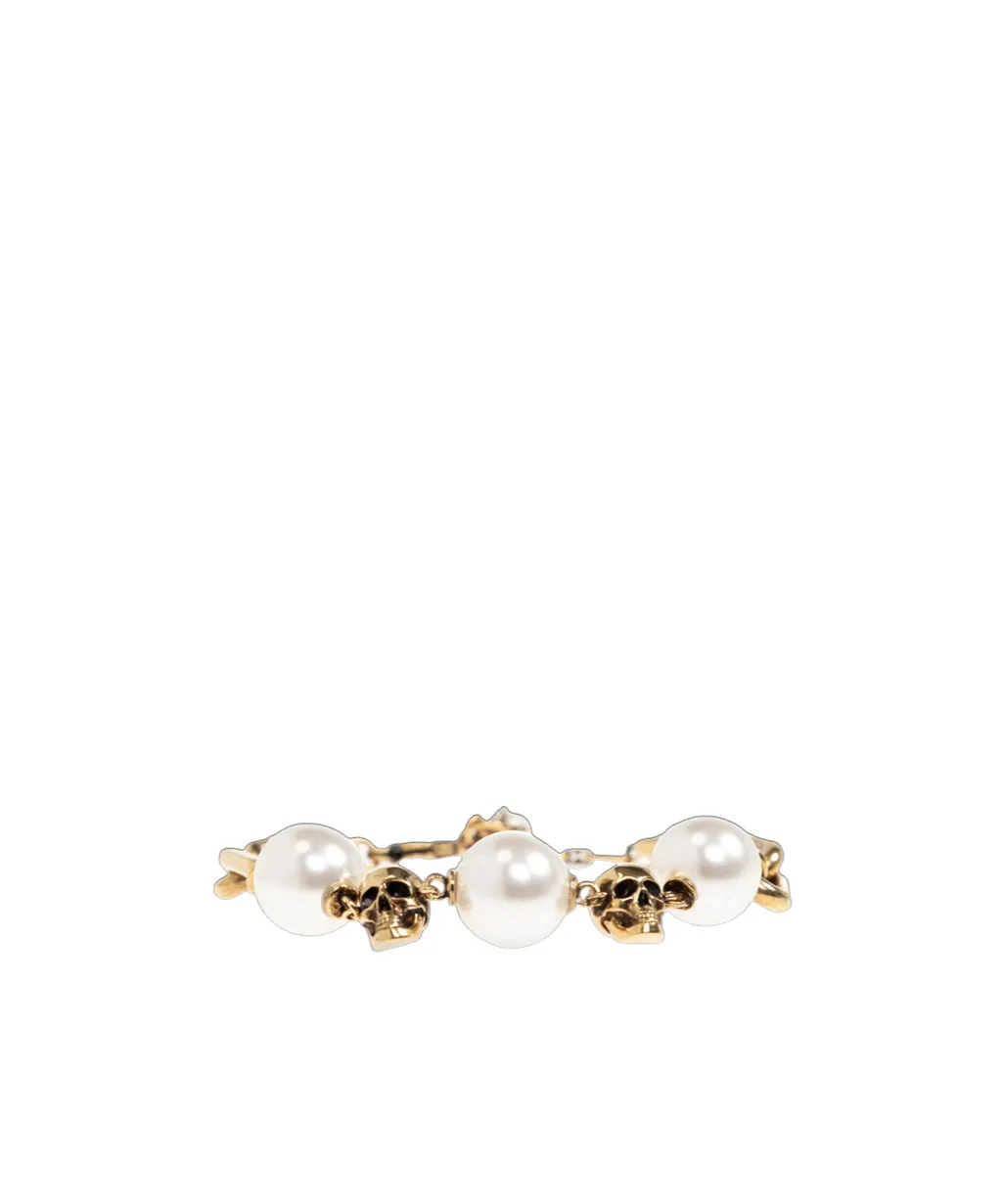 Alexander Mcqueen Skull Embellished Chained Bracelet