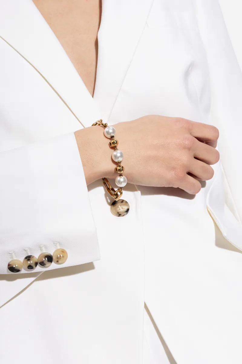 Alexander Mcqueen Skull Embellished Chained Bracelet