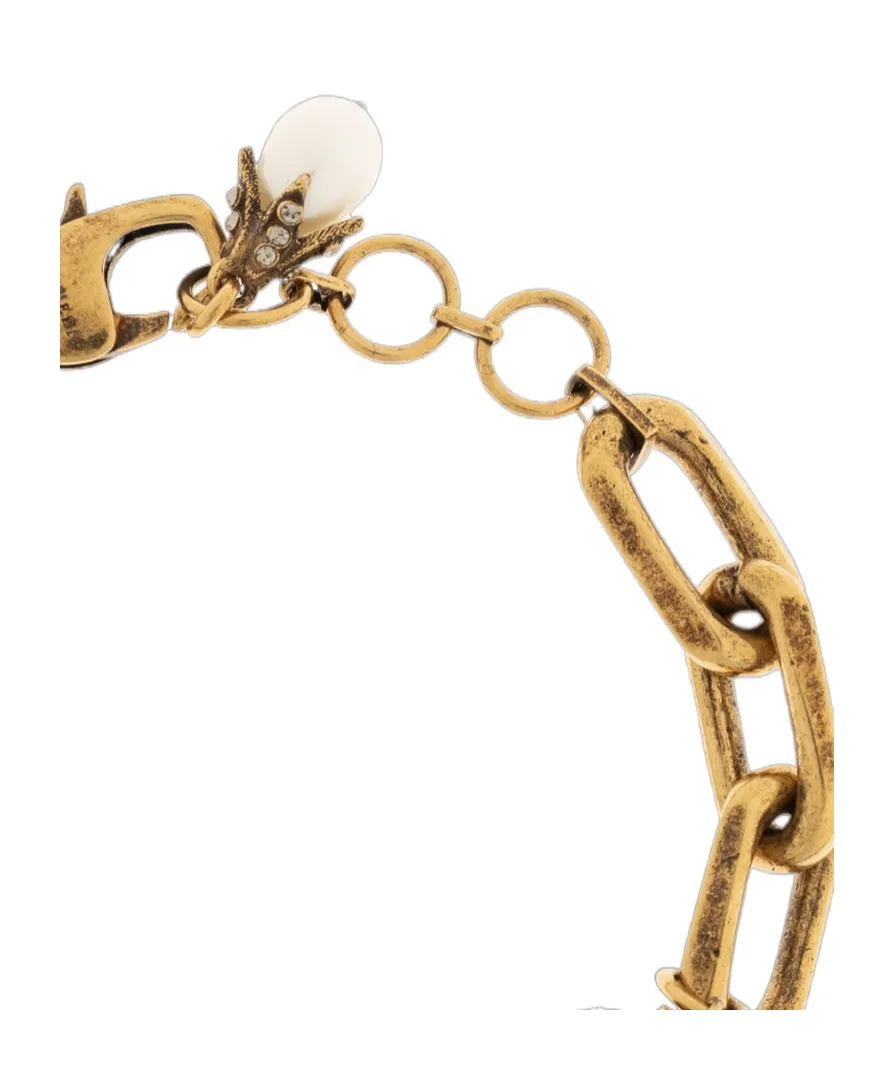 Alexander Mcqueen Skull Embellished Chained Bracelet