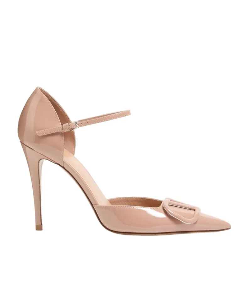 Vlogo Signature D'orsay Patent Leather Pumps 100Mm