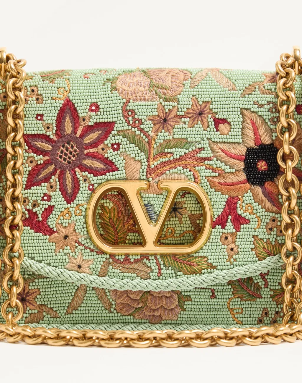 Valentino Garavani Vain Embroidered Shoulder Bag