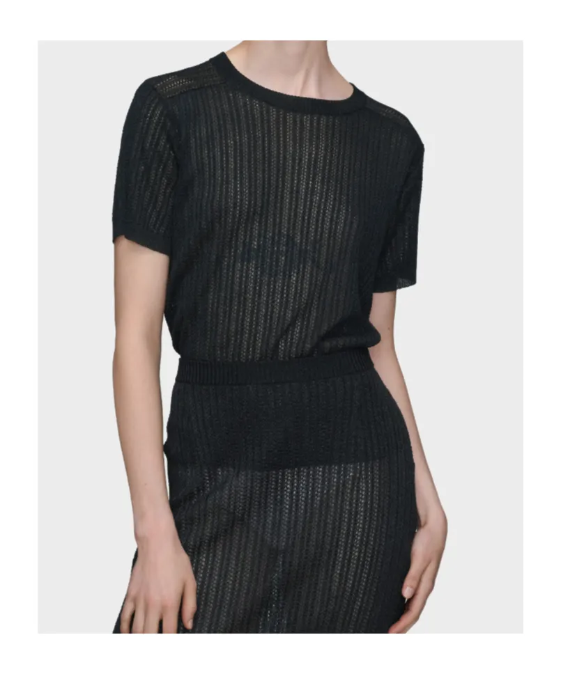Maison Margiela Sheer Ribbed Top