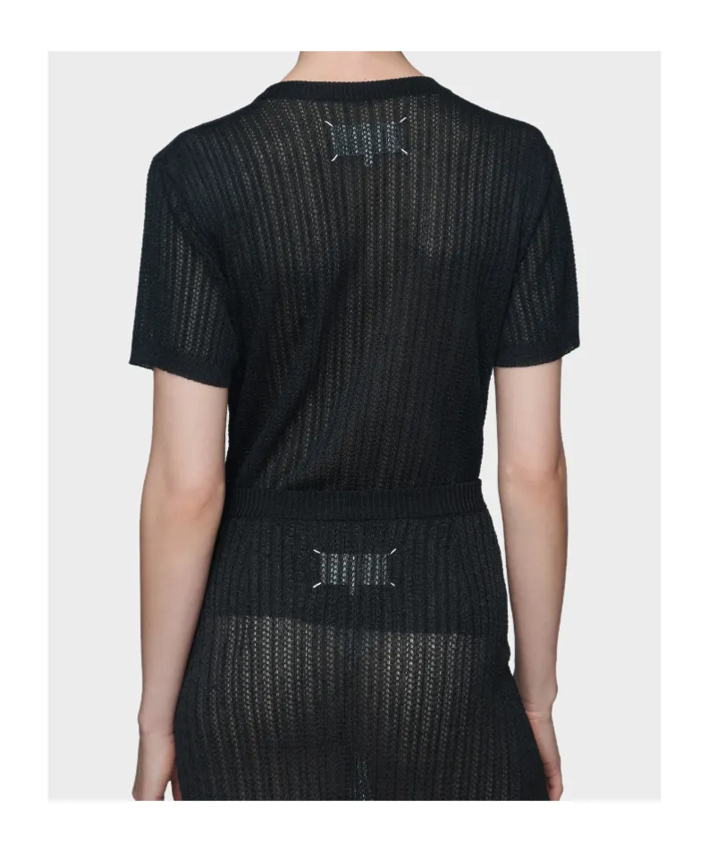 Maison Margiela Sheer Ribbed Top
