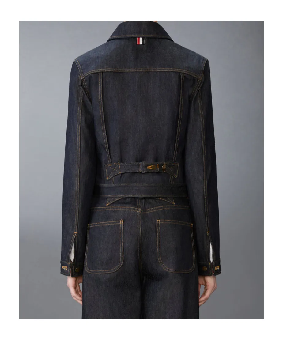 Pointed-Collar Denim Jacket