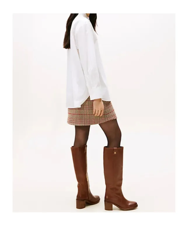 Ruffle Collar Poplin Relaxed Fit Shirt