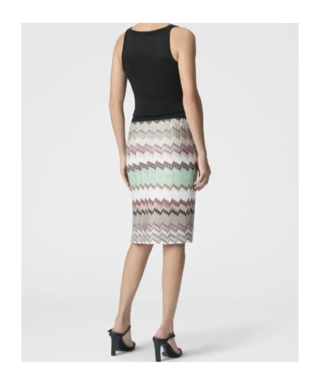Missoni Side Slit Lamé Midi Skirt