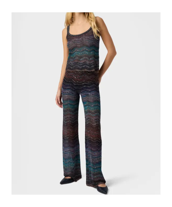 Missoni Zig-Zag Pattern Straight Leg Pants