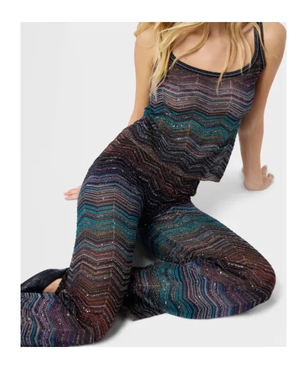 Missoni Zig-Zag Pattern Straight Leg Pants