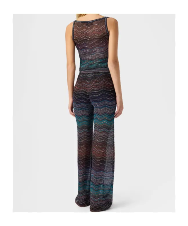 Missoni Zig-Zag Pattern Straight Leg Pants