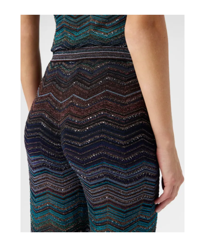 Missoni Zig-Zag Pattern Straight Leg Pants