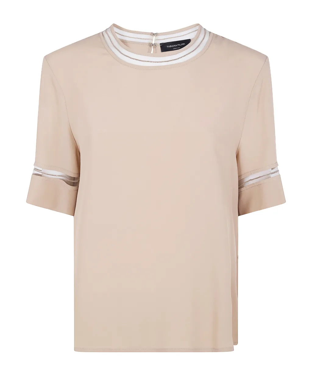 Transparent Detail T-Shirt
